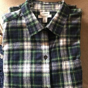 LlBean women’s scotch plaid flannel